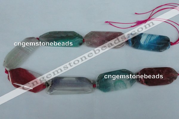 CNG1226 15.5 inches 20*35mm - 24*45mm freeform agate beads