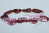 CNG1231 15.5 inches 25*35mm - 35*45mm freeform agate beads