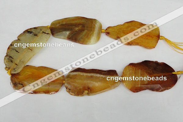 CNG1236 15.5 inches 30*50mm - 40*65mm freeform agate beads