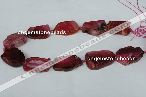 CNG1239 15.5 inches 25*35mm - 30*45mm freeform agate beads