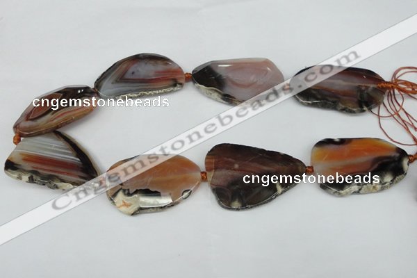 CNG1240 15.5 inches 30*40mm - 35*50mm freeform agate beads