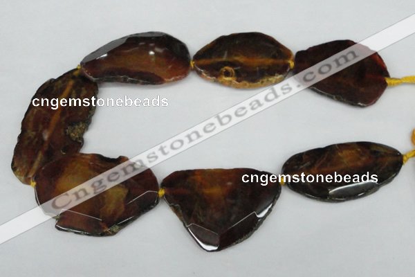 CNG1243 15.5 inches 30*50mm - 40*60mm freeform agate beads