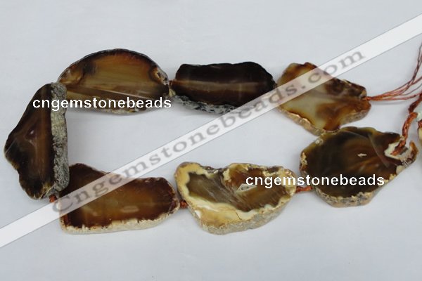 CNG1246 15.5 inches 30*50mm - 40*60mm freeform agate beads