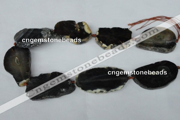 CNG1248 15.5 inches 30*40mm - 40*50mm freeform agate beads