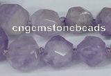 CNG1305 15.5 inches 8mm - 18mm faceted nuggets lavender amethyst beads