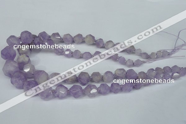 CNG1305 15.5 inches 8mm - 18mm faceted nuggets lavender amethyst beads