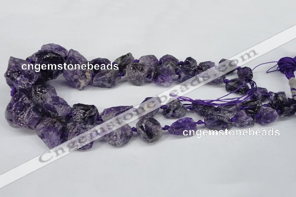 CNG1306 15.5 inches 8*12mm – 25*35mm nuggets amethyst beads