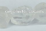 CNG1308 15*20mm – 25*30mm faceted nuggets white crystal beads