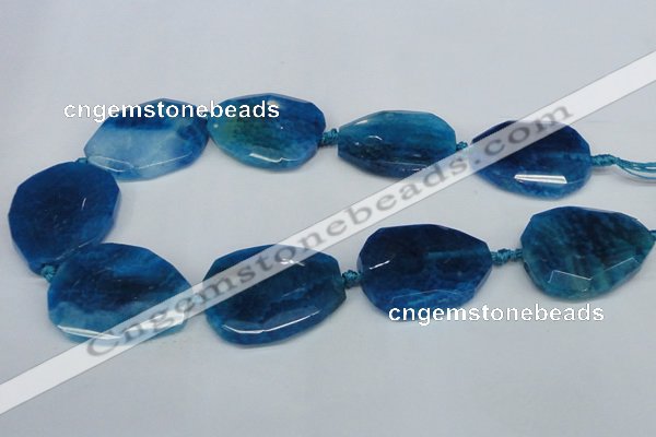 CNG1332 15.5 inches 35*40mm faceted freeform agate beads