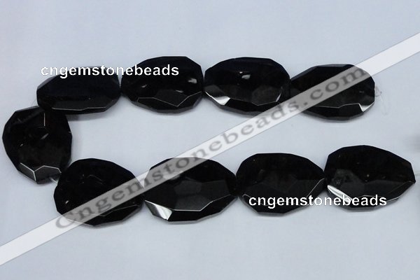 CNG1334 15.5 inches 35*40mm faceted freeform agate beads