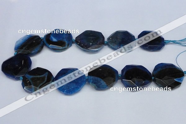 CNG1337 15.5 inches 32*35mm faceted freeform agate beads