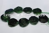 CNG1342 15.5 inches 42*45mm faceted freeform agate beads