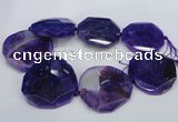 CNG1345 15.5 inches 52*55mm faceted freeform agate beads