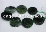 CNG1348 15.5 inches 52*55mm faceted freeform agate beads