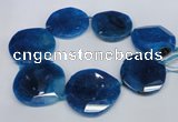 CNG1349 15.5 inches 52*55mm faceted freeform agate beads