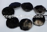 CNG1350 15.5 inches 52*55mm faceted freeform agate beads