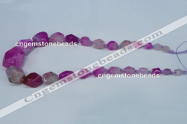 CNG1357 15.5 inches 8*10mm - 20*25mm faceted nuggets agate beads