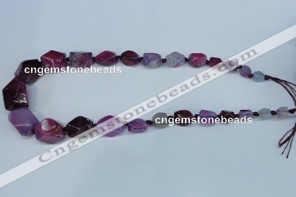 CNG1358 15.5 inches 8*10mm - 20*25mm faceted nuggets agate beads