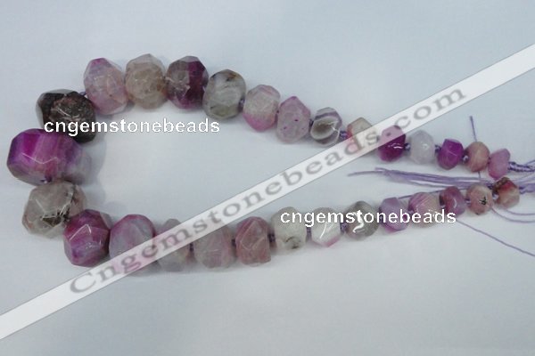 CNG1366 15.5 inches 8*12mm - 22*30mm faceted nuggets agate beads