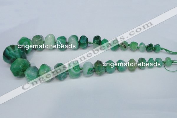 CNG1367 15.5 inches 8*12mm - 22*30mm faceted nuggets agate beads