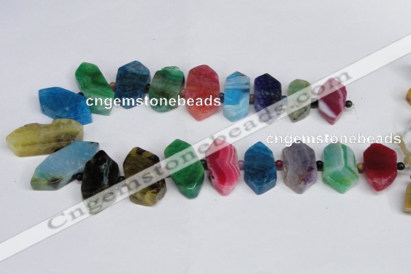 CNG1397 15.5 inches 15*25mm - 20*40mm wand agate gemstone beads