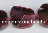 CNG1406 15.5 inches 20*22mm - 22*25mm faceted freeform agate beads