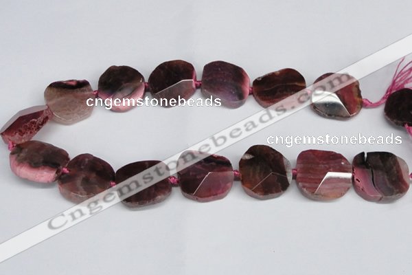 CNG1406 15.5 inches 20*22mm - 22*25mm faceted freeform agate beads