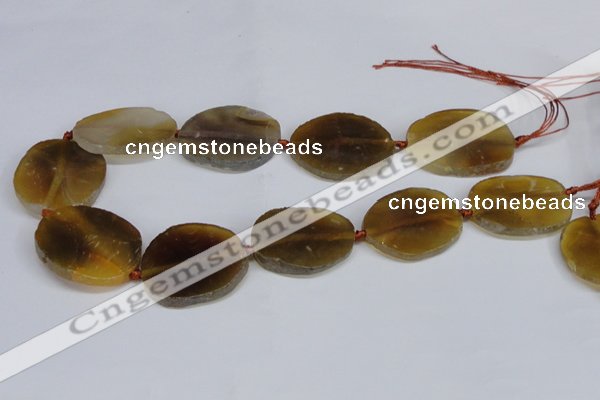 CNG1412 15.5 inches 25*35mm - 35*38mm faceted freeform agate beads