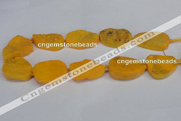 CNG1420 15.5 inches 25*35mm - 30*40mm freeform agate beads