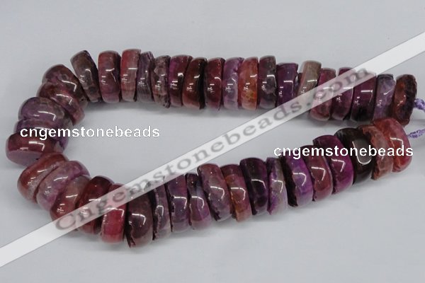 CNG1457 15.5 inches 8*25mm - 12*25mm nuggets agate gemstone beads