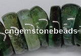 CNG1461 15.5 inches 11*30mm - 13*30mm nuggets agate gemstone beads