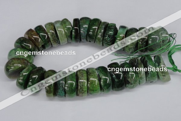 CNG1461 15.5 inches 11*30mm - 13*30mm nuggets agate gemstone beads