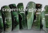 CNG1466 15.5 inches 12*35mm nuggets agate gemstone beads