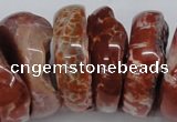 CNG1468 15.5 inches 12*35mm nuggets agate gemstone beads