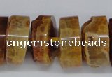 CNG1472 15.5 inches 10*25mm - 14*25mm nuggets agate gemstone beads