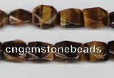 CNG15 15.5 inches 10*12mm faceted nuggets yellow tiger eye beads