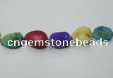 CNG1516 8 inches 20*30mm - 25*35mm freeform agate beads