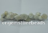 CNG1535 7.5 inches 10*14mm - 15*20mm nuggets plated druzy agate beads