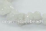 CNG1540 15.5 inches 6*8mm - 15*20mm nuggets plated druzy quartz beads