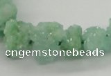 CNG1542 15.5 inches 6*8mm - 15*20mm nuggets plated druzy quartz beads