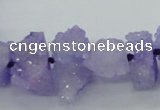 CNG1543 15.5 inches 6*8mm - 15*20mm nuggets plated druzy quartz beads