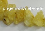 CNG1544 15.5 inches 6*8mm - 15*20mm nuggets plated druzy quartz beads