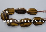 CNG1558 15.5 inches 40*55mm faceted freeform yellow tiger eye beads