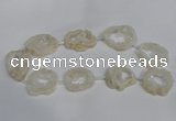 CNG1560 30*35mm - 35*40mm freeform plated druzy agate beads