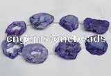 CNG1562 30*35mm - 35*40mm freeform plated druzy agate beads