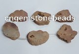 CNG1567 30*40mm - 40*50mm freeform plated druzy agate beads