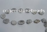 CNG1570 15*20mm - 20*25mm freeform plated druzy agate beads