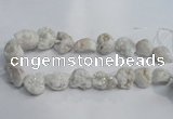 CNG1575 18*25mm - 20*30mm nuggets plated druzy agate beads