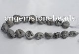 CNG1577 18*25mm - 20*30mm nuggets plated druzy agate beads