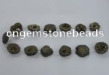 CNG1585 15.5 inches 15*20mm - 20*25mm freeform plated druzy agate beads